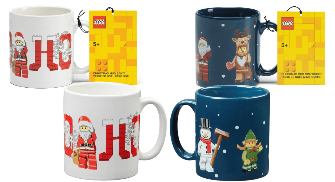 Haal de feestdagen in huis met de LEGO Keramische kerstmokken