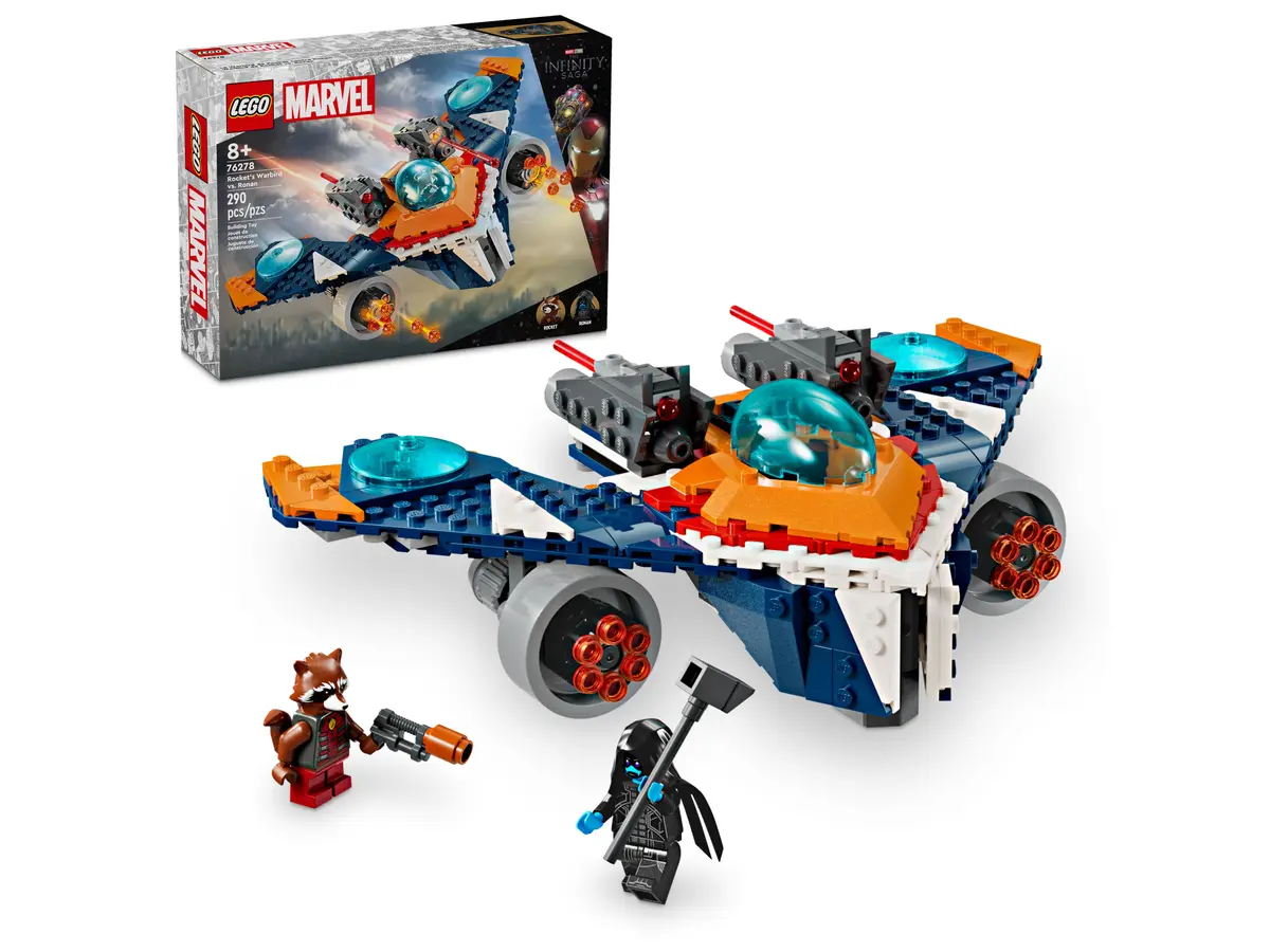 lego marvel 76278 rocket's warbird vs. ronan