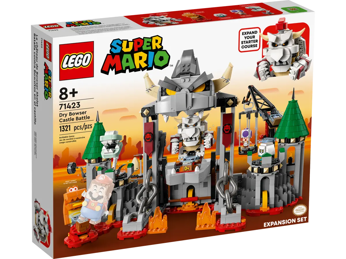 lego super mario 71423 dry bowser castle battle