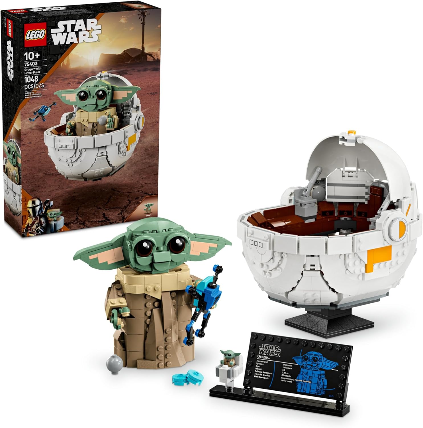 lego star wars grogu with hover pram 75403