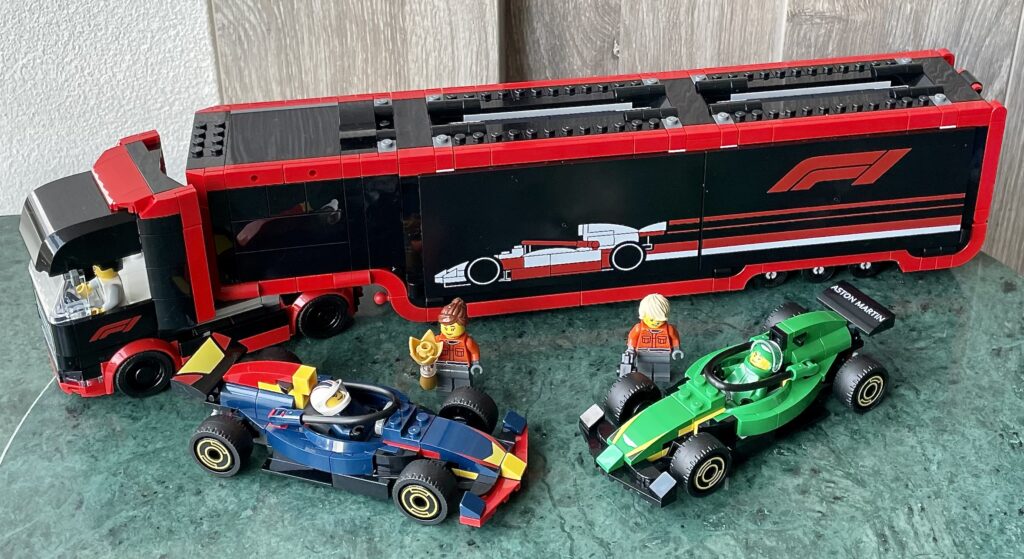 60445 f1 truck with rb20 & amr24 f1 cars 10