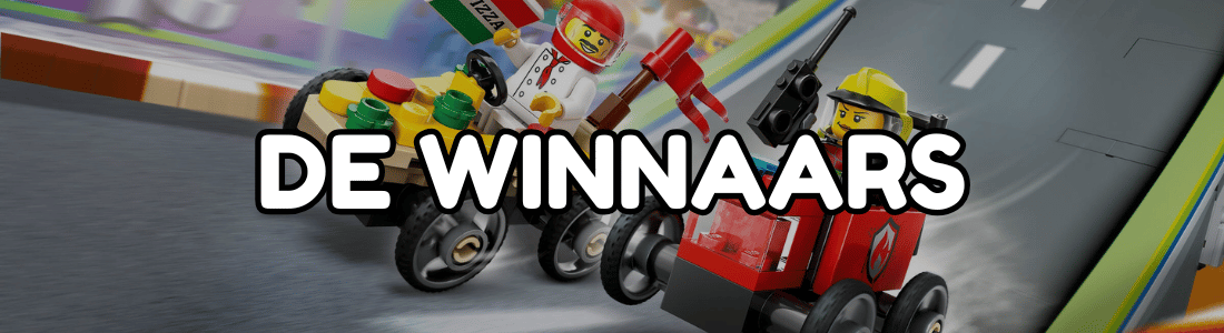 bouw een lego zeepkist racewagen winnaars