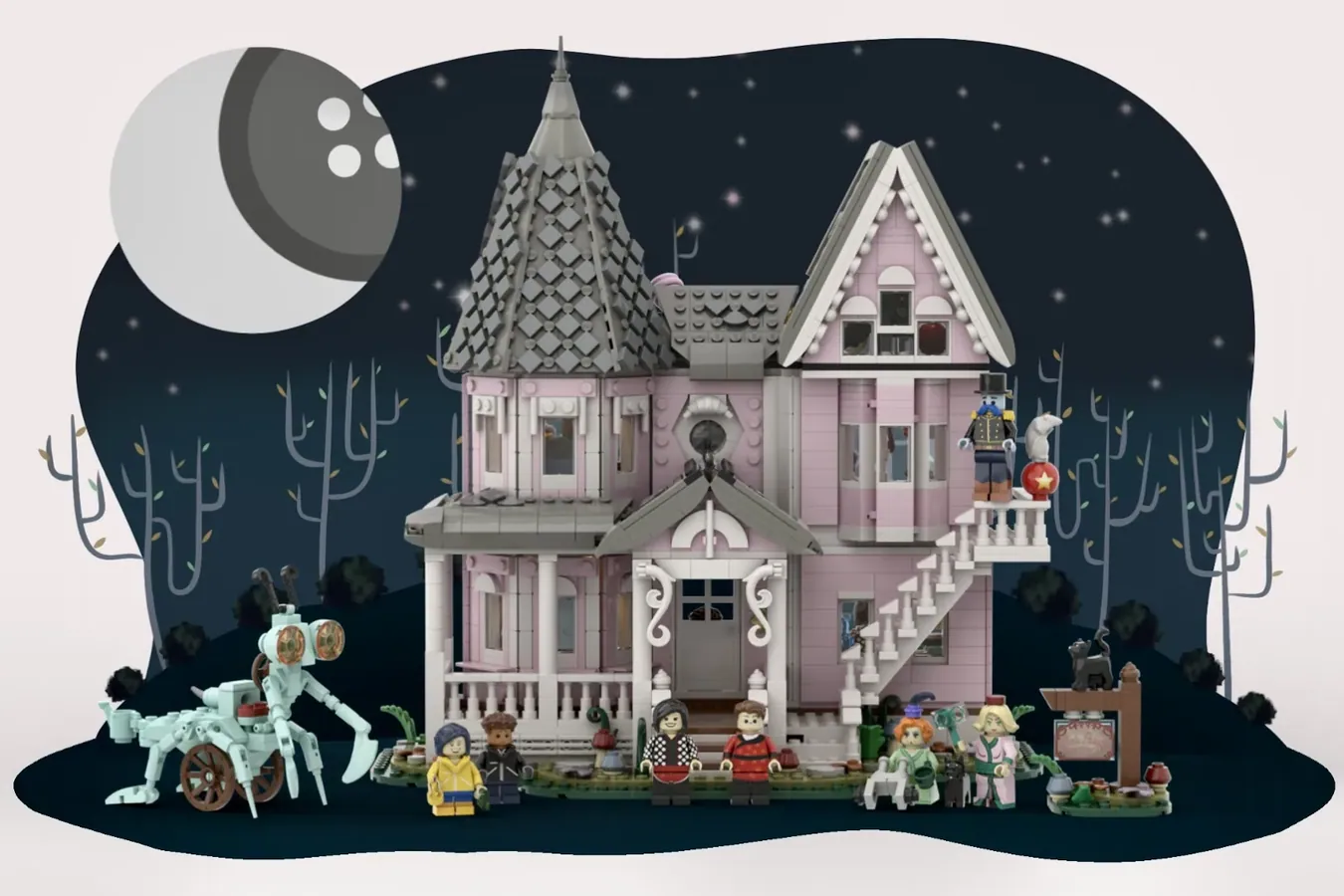 lego ideas coraline the pink palace