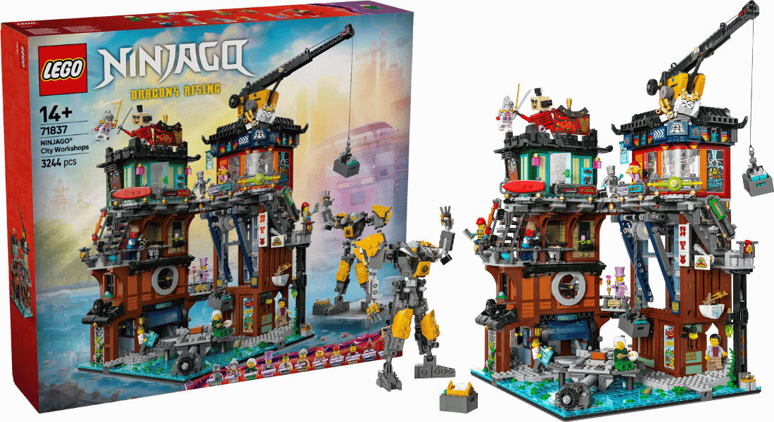 LEGO Ninjago 71837 Ninjago City Workshops onthuld – nieuwe Ninjago-modular verschijnt in maart