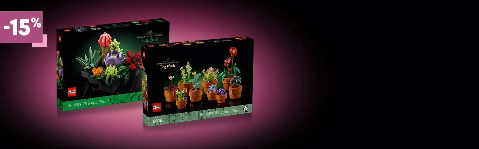 lego vetplantencollectiebundel 15% korting op lego botanicals