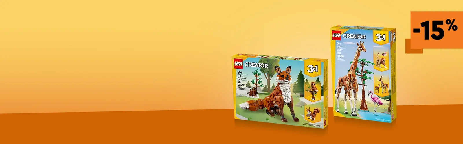 lego wonderlijke wildernisbundel 15% korting op lego creator
