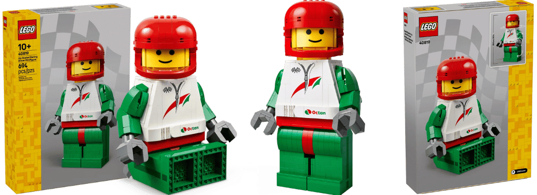 lego 40819 up scaled racing driver minifigure