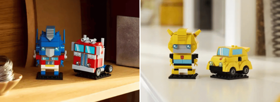 lego brickheadz optimus prime bumblebee
