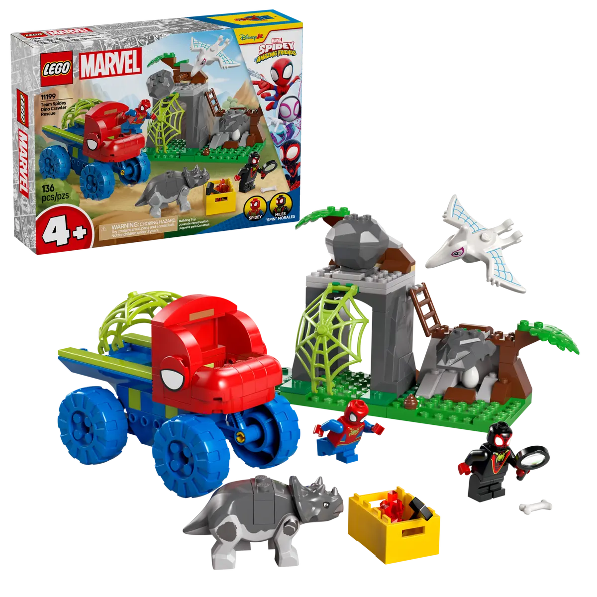 lego marvel 11199 team spidey dino crawler rescue