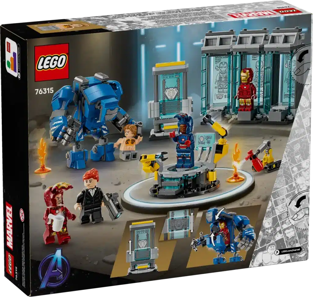 lego marvel 76315 iron man’s laboratory hall of armor (1)