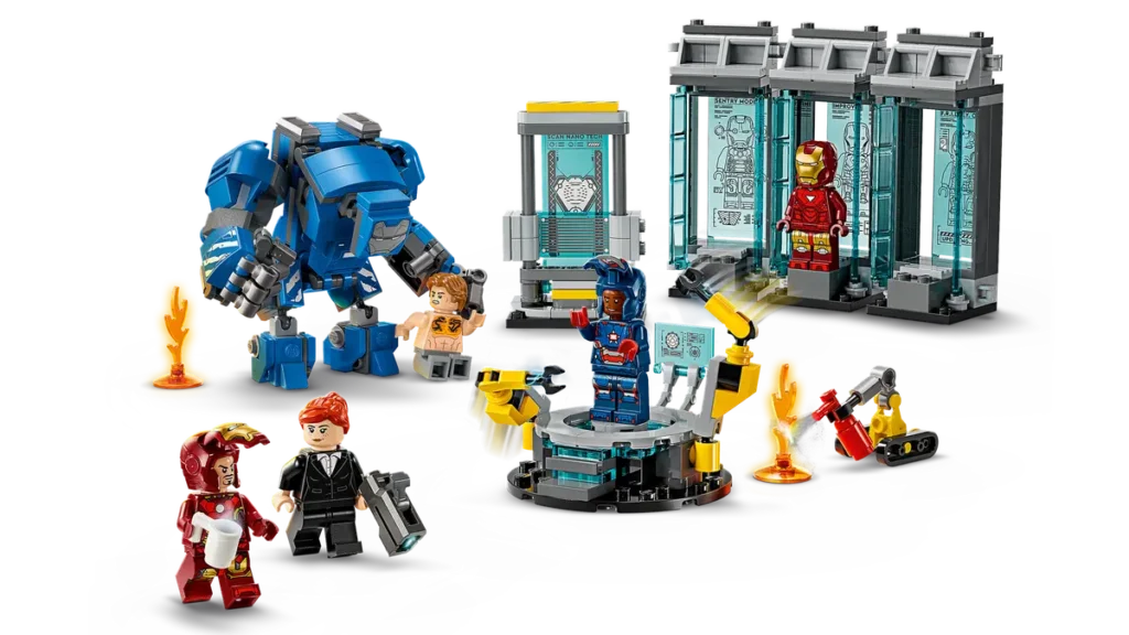 lego marvel 76315 iron man’s laboratory hall of armor (10)
