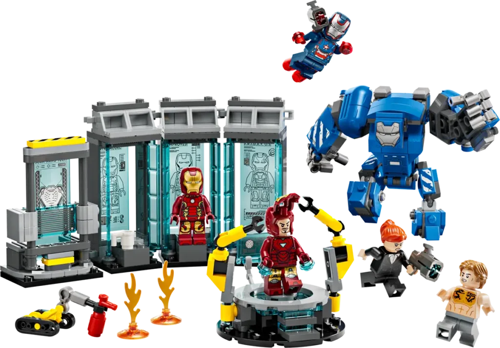 lego marvel 76315 iron man’s laboratory hall of armor (5)