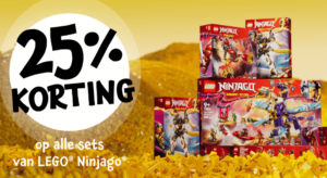 25% korting op alle lego ninjago sets bij intertoys