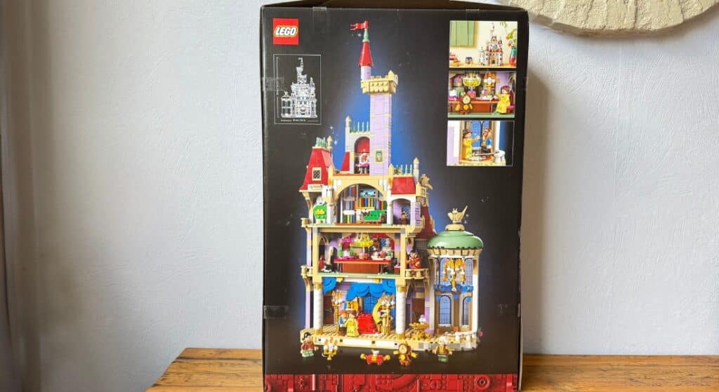 lego disney 43263 beauty and the beast castle doos achterkant