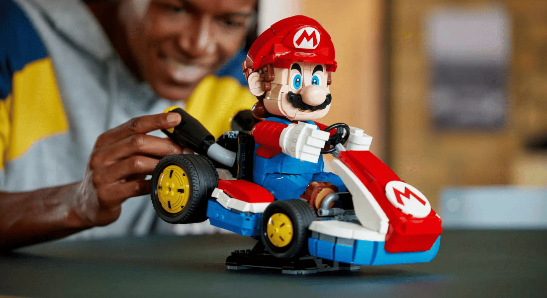 lego super mario 72037 mario kart mario & standard kart