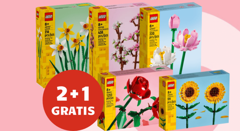 2+1 gratis op lego bloemen