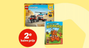 2e halve prijs op speelgoedcadeaus (waaronder lego)