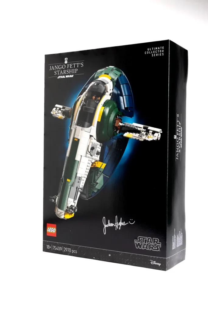 gesigneerde lego star wars 75409 jango fetts ruimteschip loting
