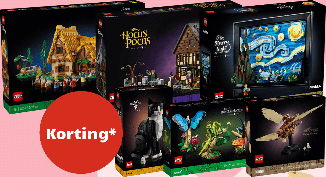 Korting op LEGO Moederdagtoppers met veel voordelige sets