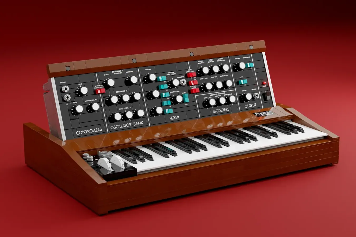 lego ideas minimoog analog synthesizer