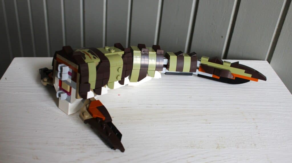 lego jurassic world 76974 brick built mosasaurus boat mission 13