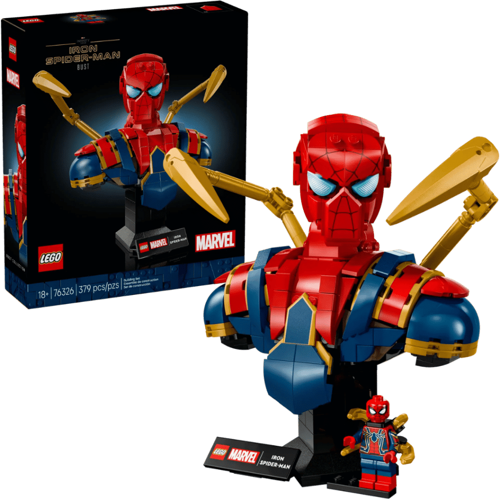 lego marvel 76326 iron spider man bust
