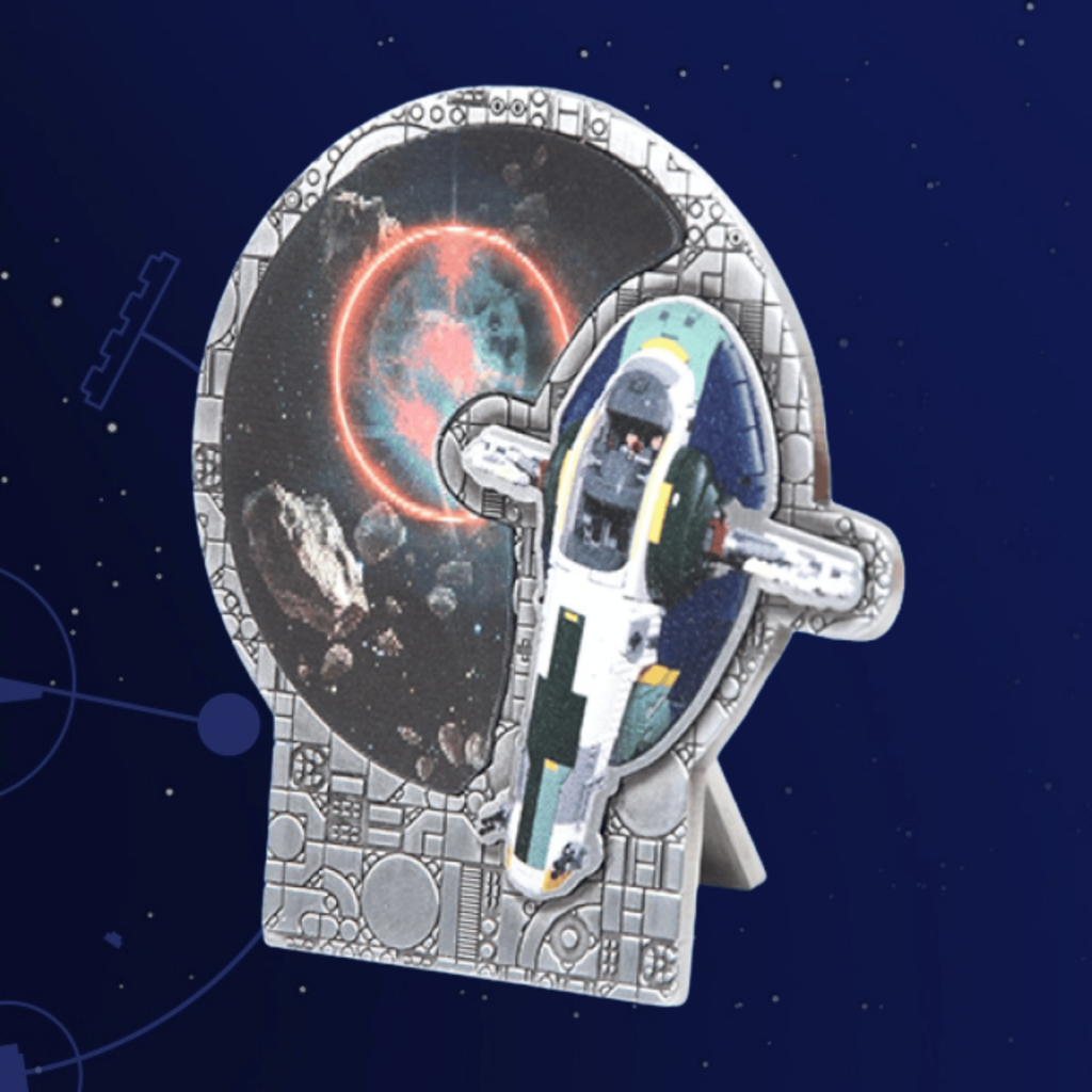 lego star wars jango fett’s firespray class starship lenticular coin
