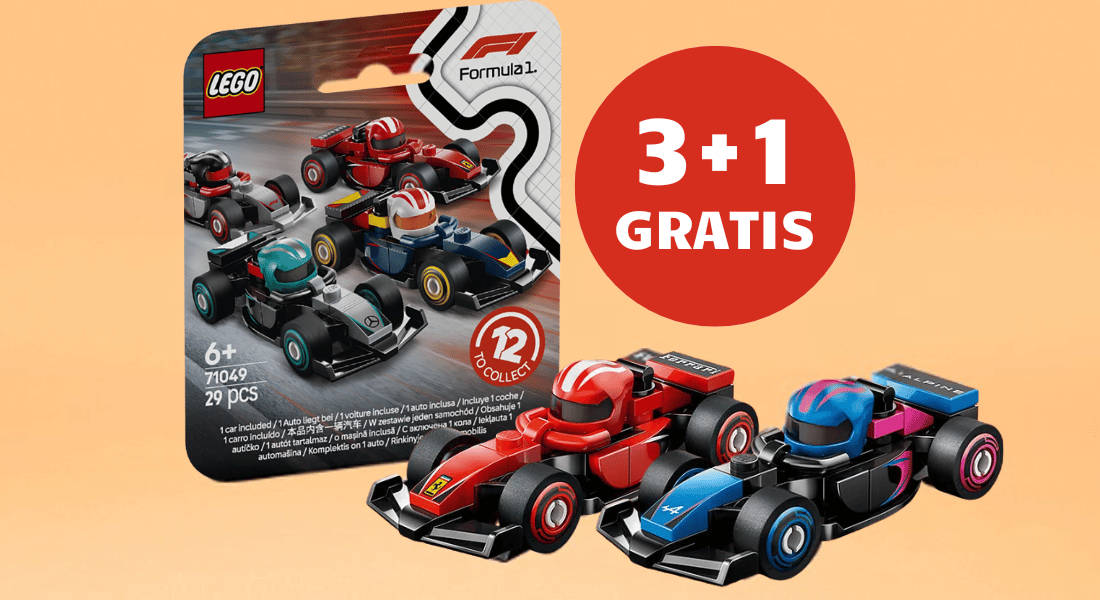 3+1 gratis op lego f1 collectible cars