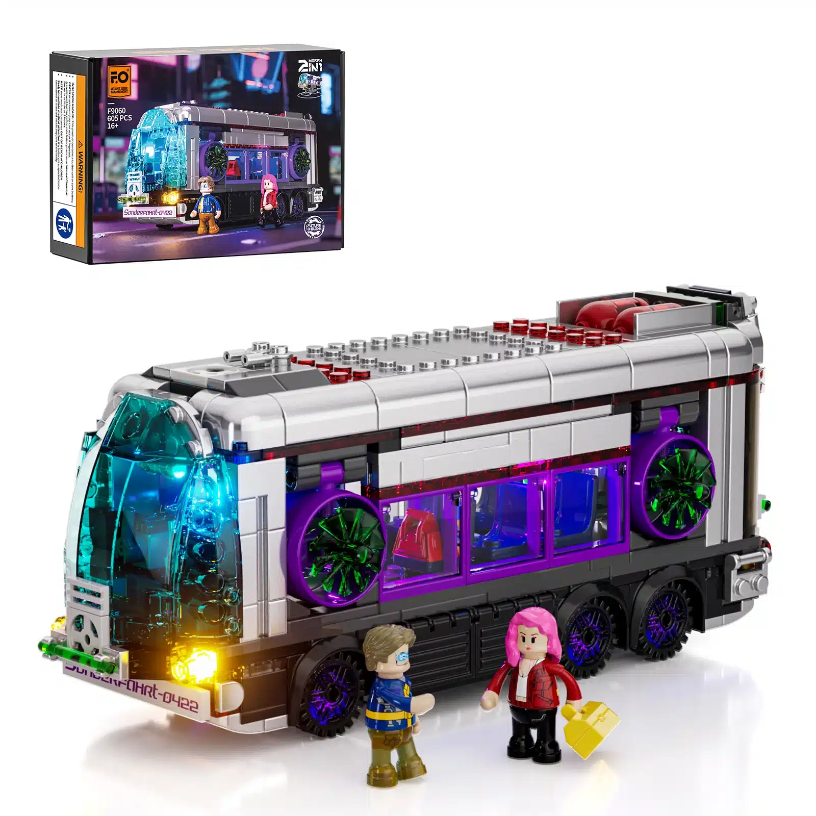 funwhole lumibricks f9060 cyberpunk bus