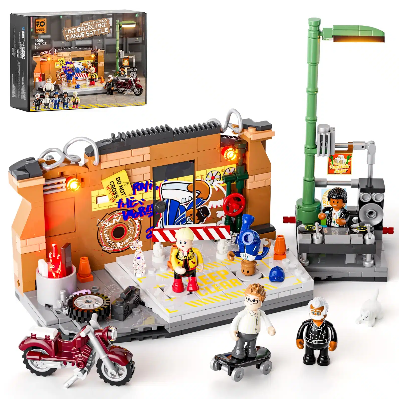 funwhole lumibricks f9069 underground dance battle