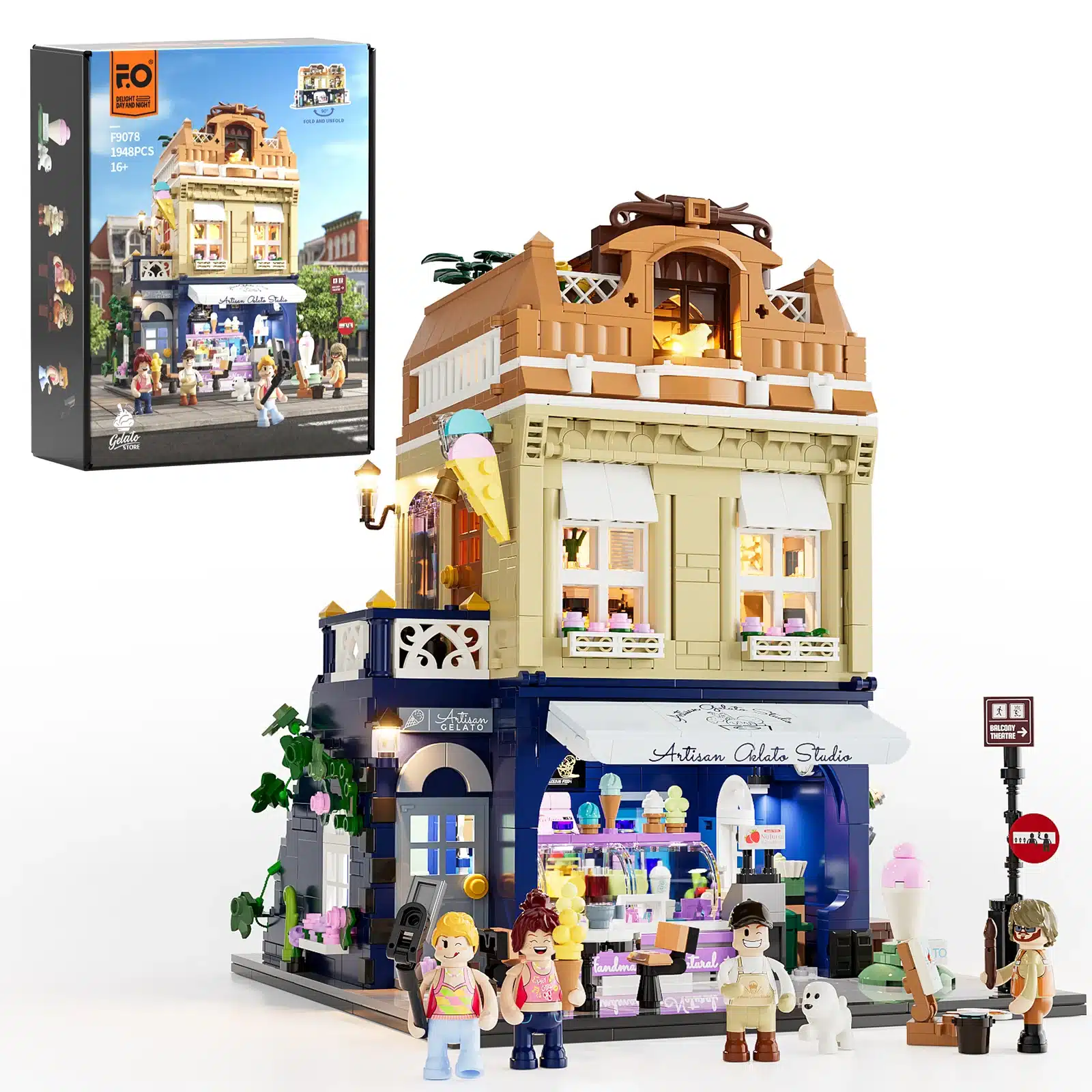 funwhole lumibricks f9078 gelato store (1)