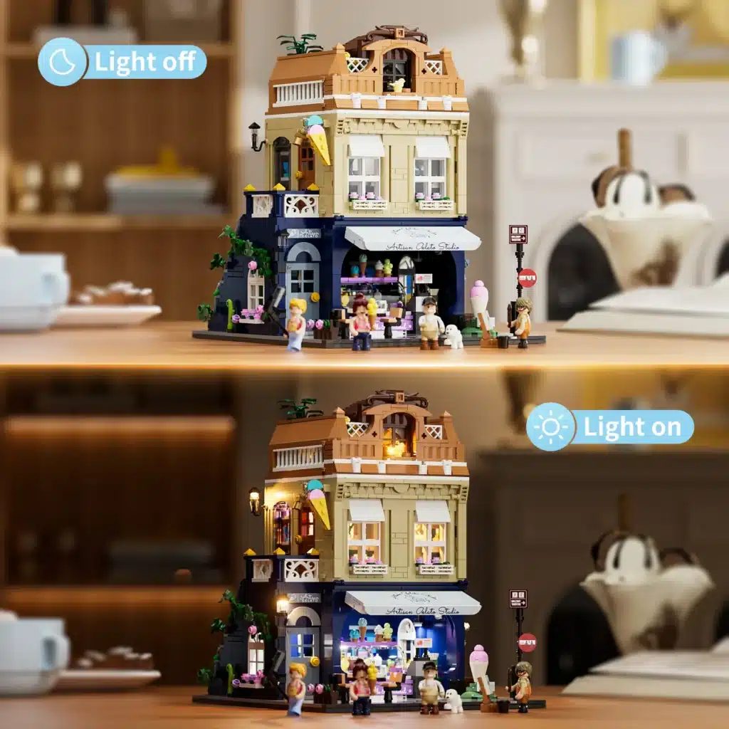 funwhole lumibricks f9078 gelato store (4)