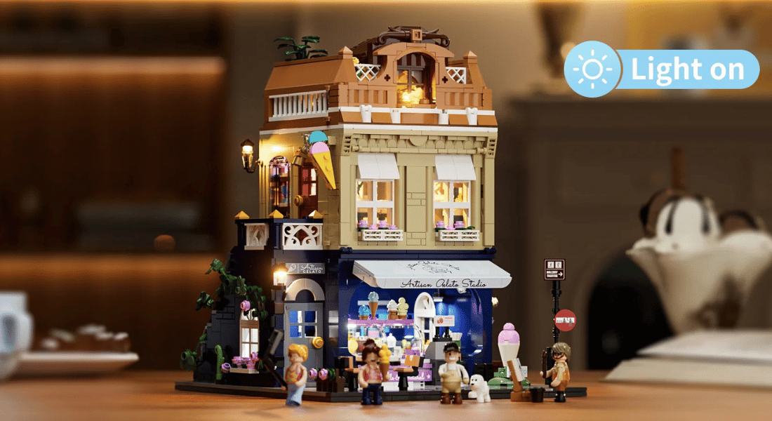 funwholelumibricks f9078 gelato store