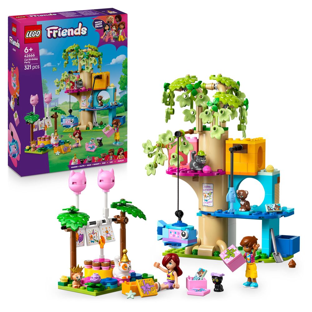 lego friends 42666 cat birthday party