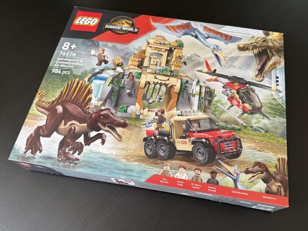 lego jurassic world 76976 spinosaurus and quetzalcoatlus air mission box