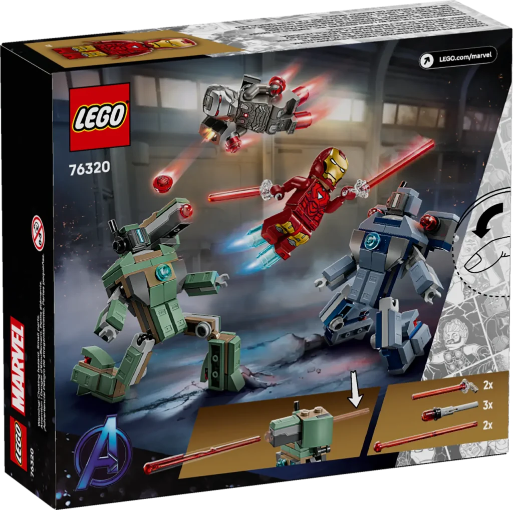 lego marvel 76320 iron man & war machine vs. hammer drones (2)