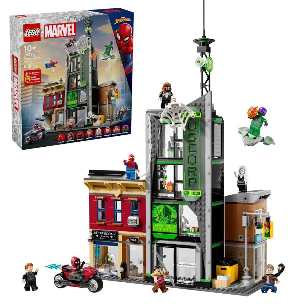 lego marvel 76324 spider man vs. oscorp