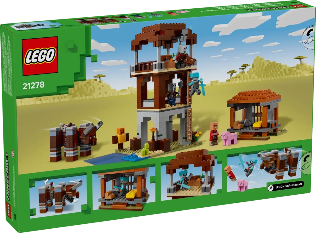 lego minecraft 21278 the pillager outpost and ravager (11)