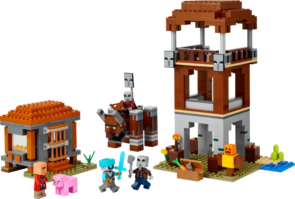 lego minecraft 21278 the pillager outpost and ravager (5)