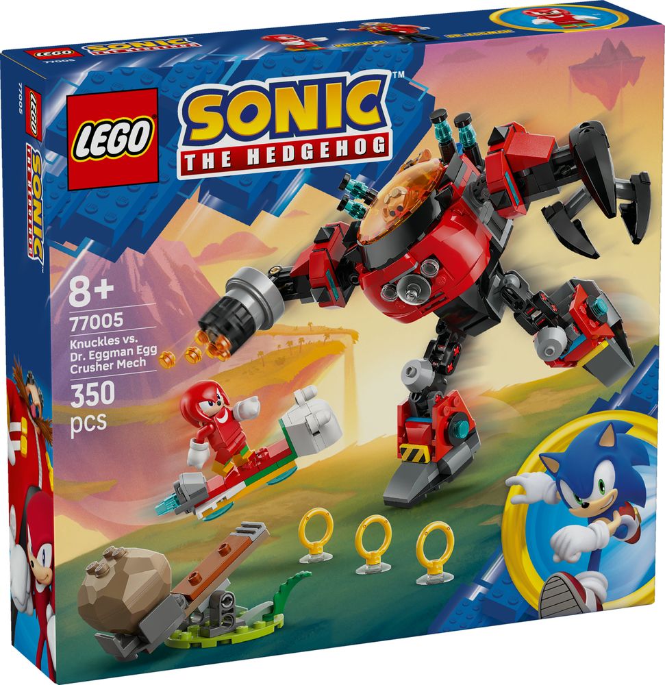 lego sonic the hedgehog 77005 knuckles vs dr. eggman egg crusher mech