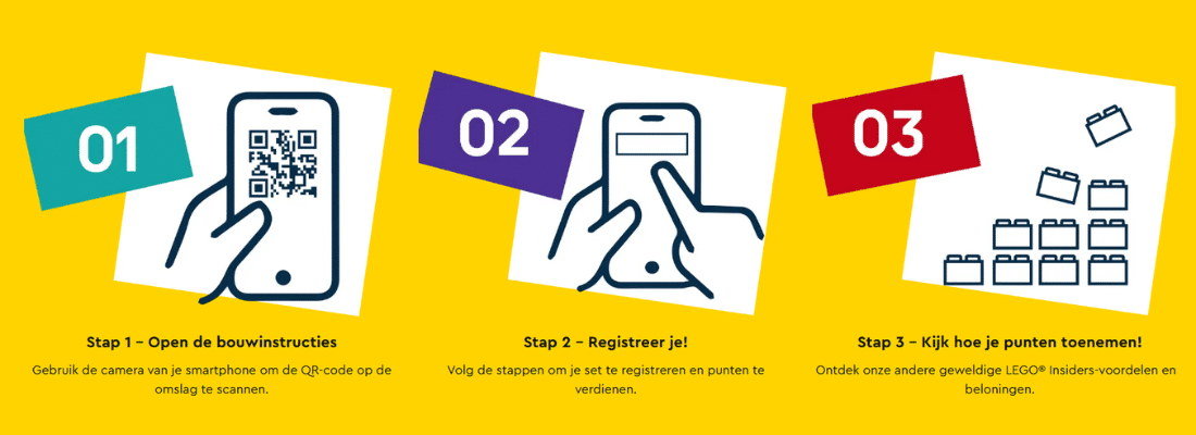 registreer jouw sets voor 20 extra lego insiders punten!