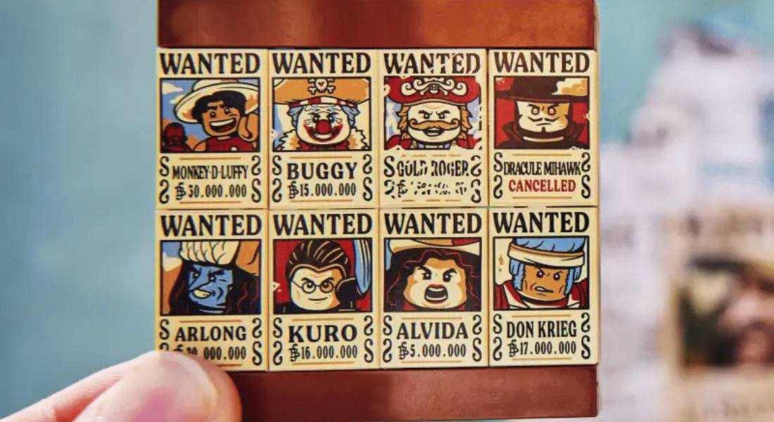 Dit zijn alle verzamelbare LEGO One Piece “Wanted”-posters