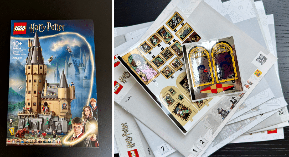 box content lego harry potter 76454 hogwarts main tower