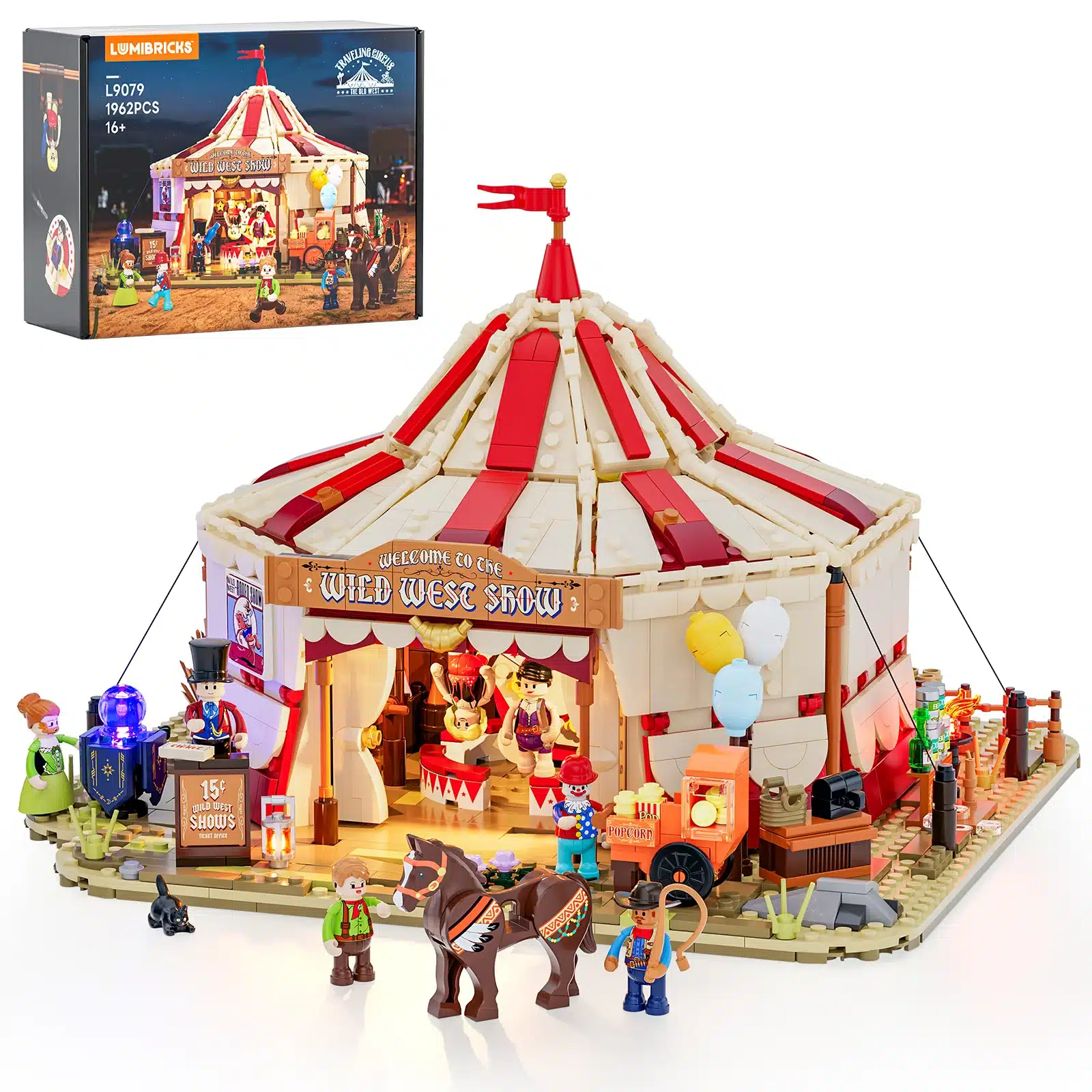 funwhole lumibricks l9079 traveling circus