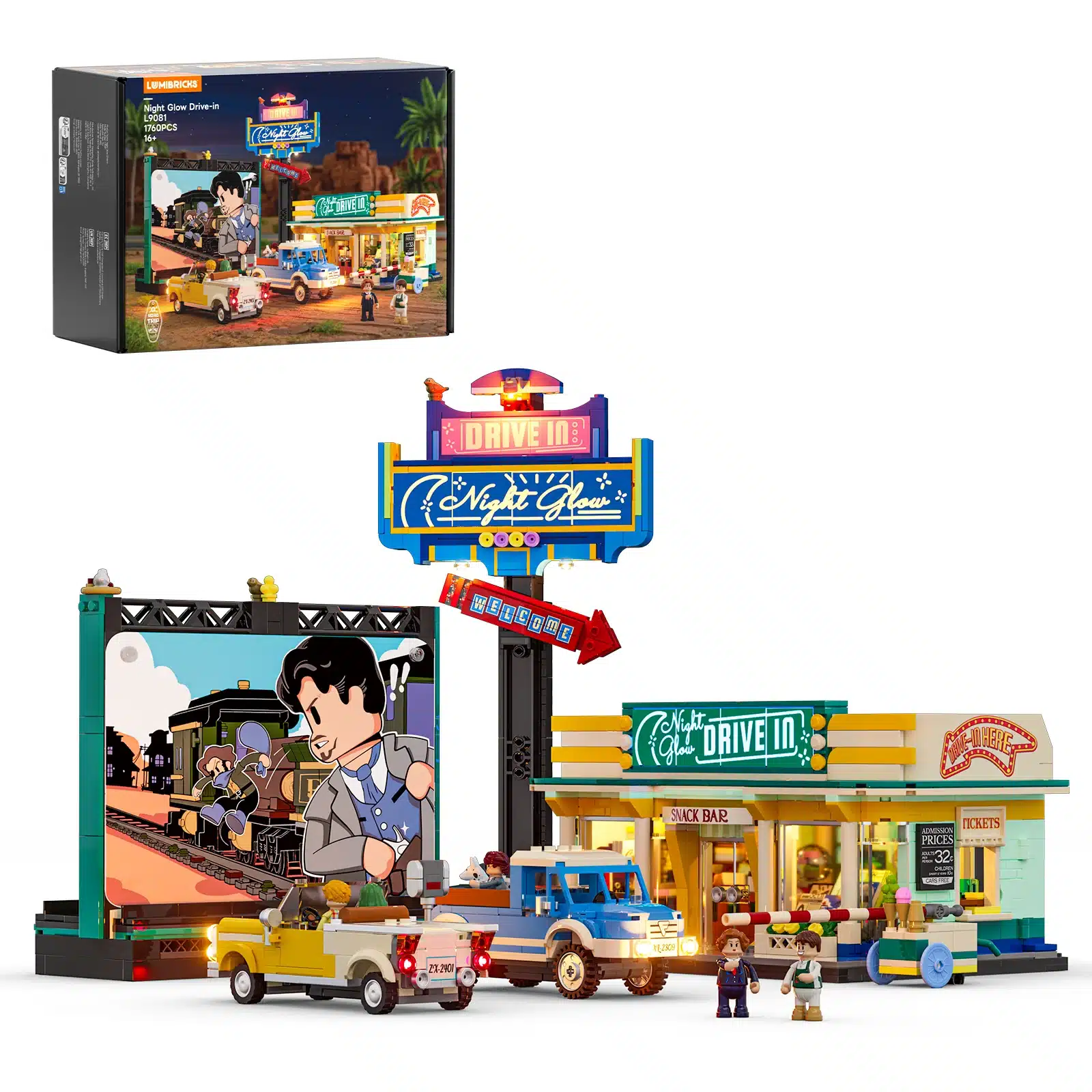 funwhole lumibricks l9081 night glow drive in