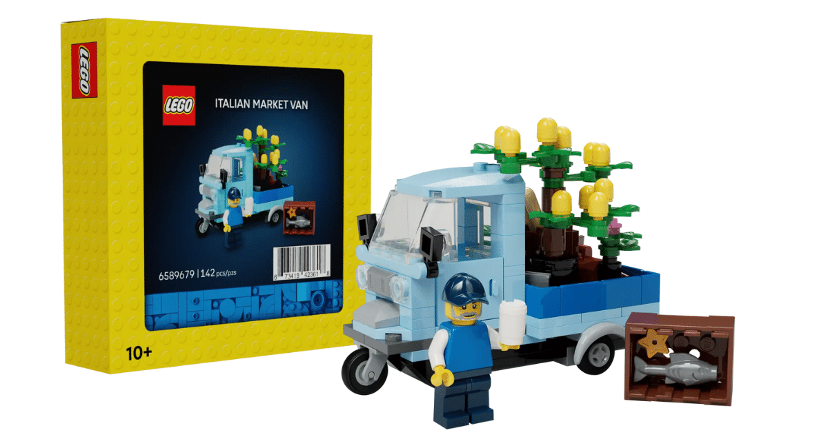 Deze LEGO 5009422 Italian Market Van krijg je bij aankoop van de LEGO Italian Riviera