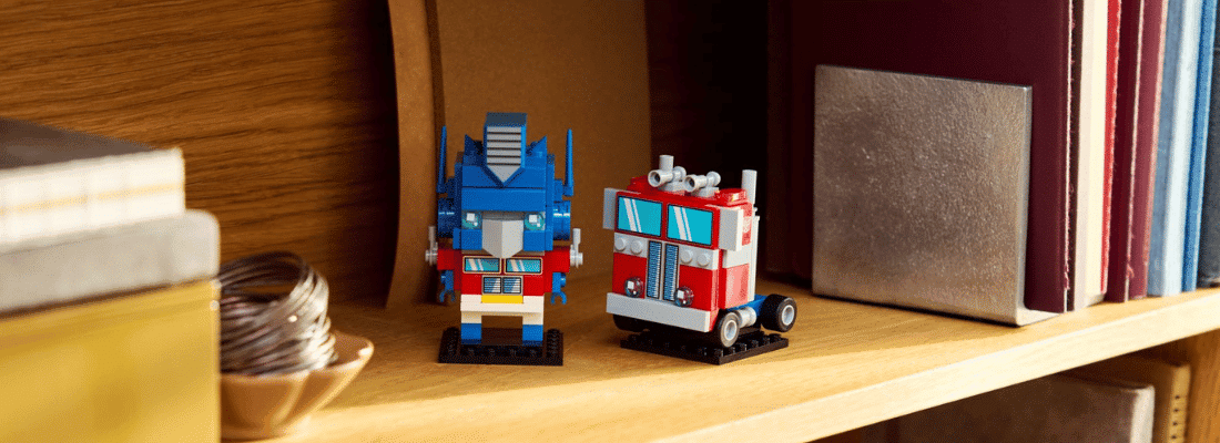 lego brickheadz 40803 optimus prime robot & vehicle