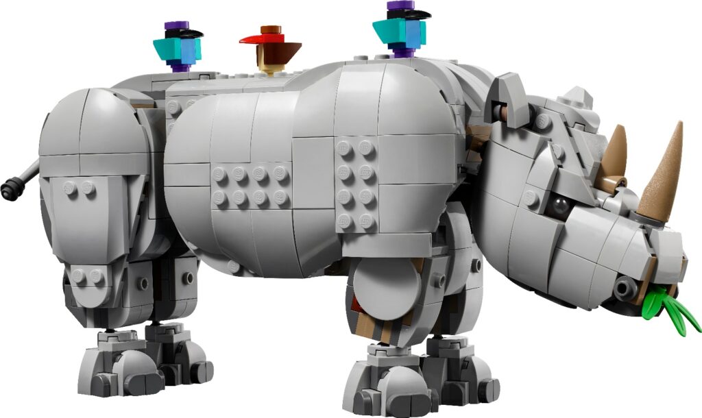 lego creator 31171 wild animals majestic rhino with birds (4)