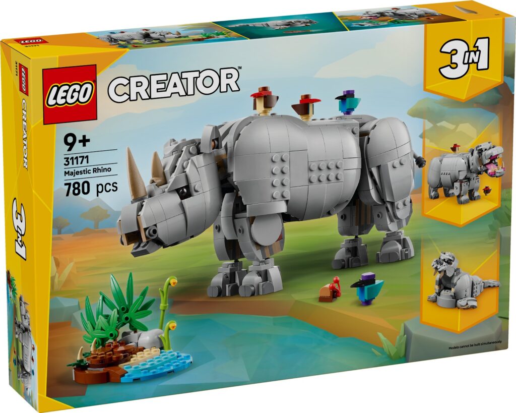 lego creator 31171 wild animals majestic rhino with birds (9)