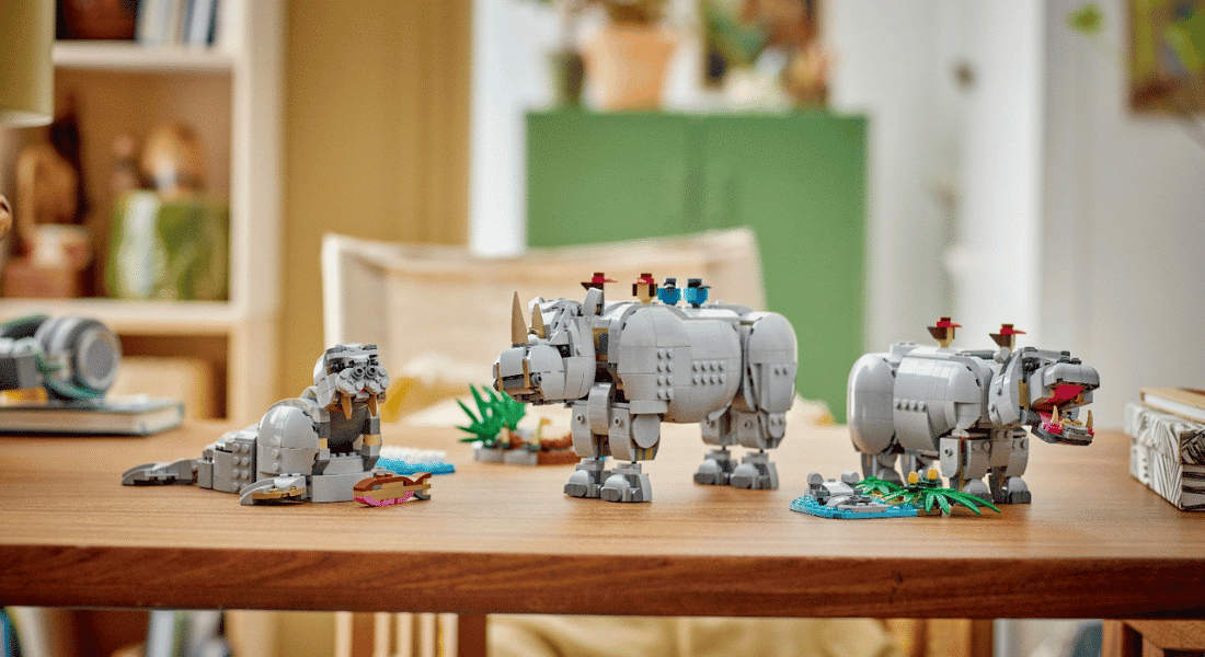 LEGO Creator 31171 Wild Animals Majestic Rhino with Birds – vanaf augustus te koop